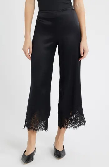 Carolina Silk Lace Hem Pant | Nordstrom