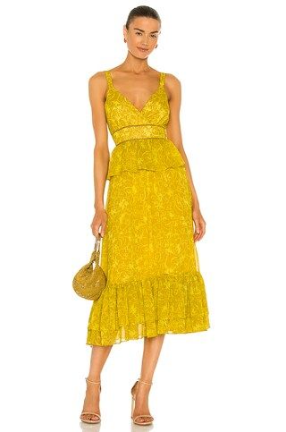 LIKELY Carla Dress in Oil Yellow Multi from Revolve.com | Revolve Clothing (Global)