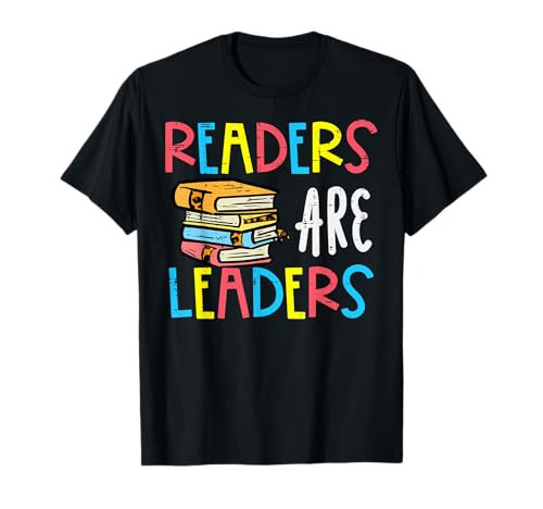 Readers Are Leaders Reading Book Lover Teacher Women Men Kid T-Shirt | Amazon (US)