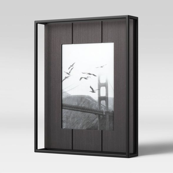 5" x 7" Charred Wood with Metal Frame Black - Project 62™ | Target