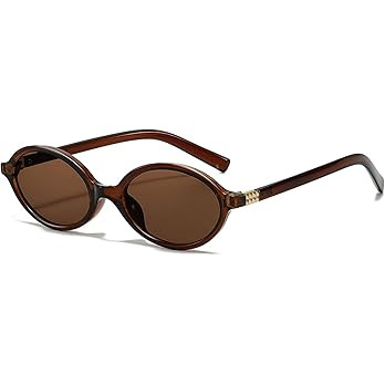 Retro Oval Sunglasses for Women Men Trendy Round Sunnies 90s Vintage Style | Amazon (US)