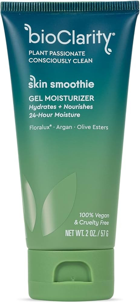 BioClarity Skin Smoothie 24-Hour Gel Moisturizer for Normal & Oily Skin Types | 100% Vegan, Clean... | Amazon (US)