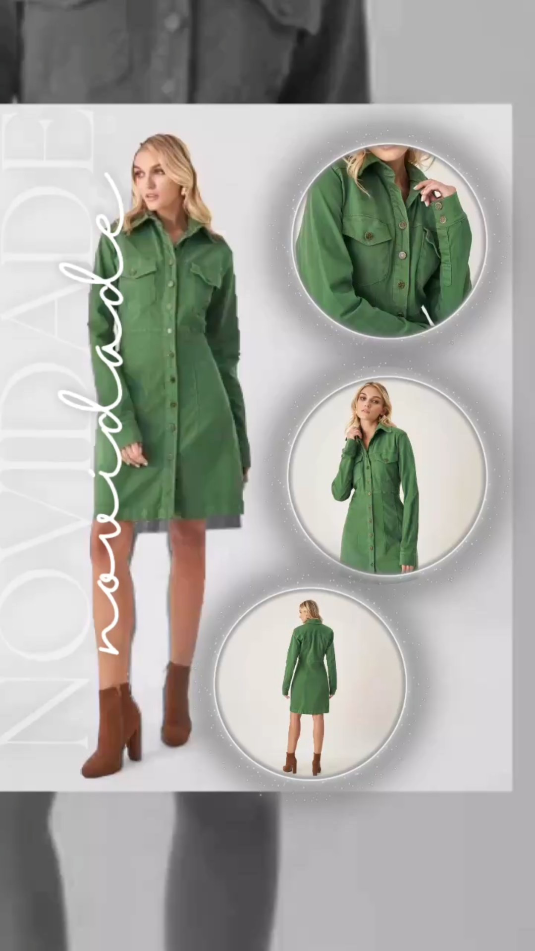 Vestido Jeans Color Acinturado Bolsos e Botões Verde Watercress - Verde

#LTKbrasil #LTKmodamodesta #LTKpromo