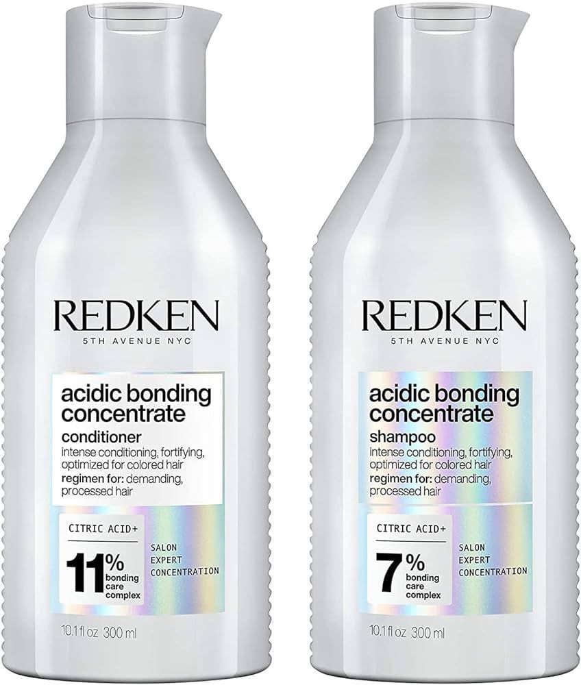 REDKEN Bonding Shampoo & Conditioner Set for Damaged Hair Repair | Acidic Bonding Concentrate | S... | Amazon (US)