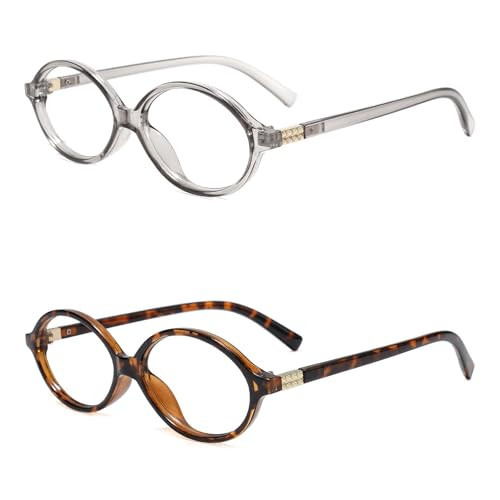 Slocyclub 2 pack Oval Blue Light Blocking Glasses for Women | Amazon (US)
