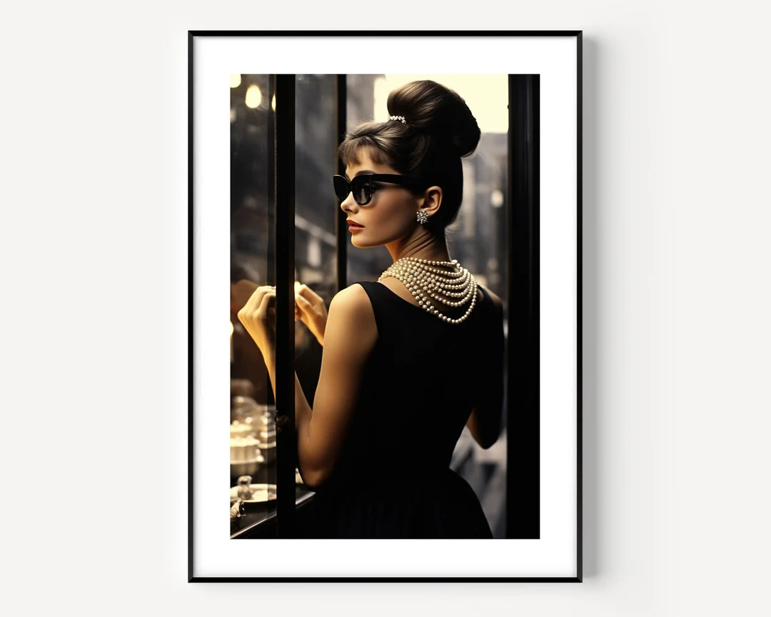 Audrey Hepburn Wall Art Audrey Hepburn Print Famous Photography Women Painting Vintage Photograph... | Etsy (US)