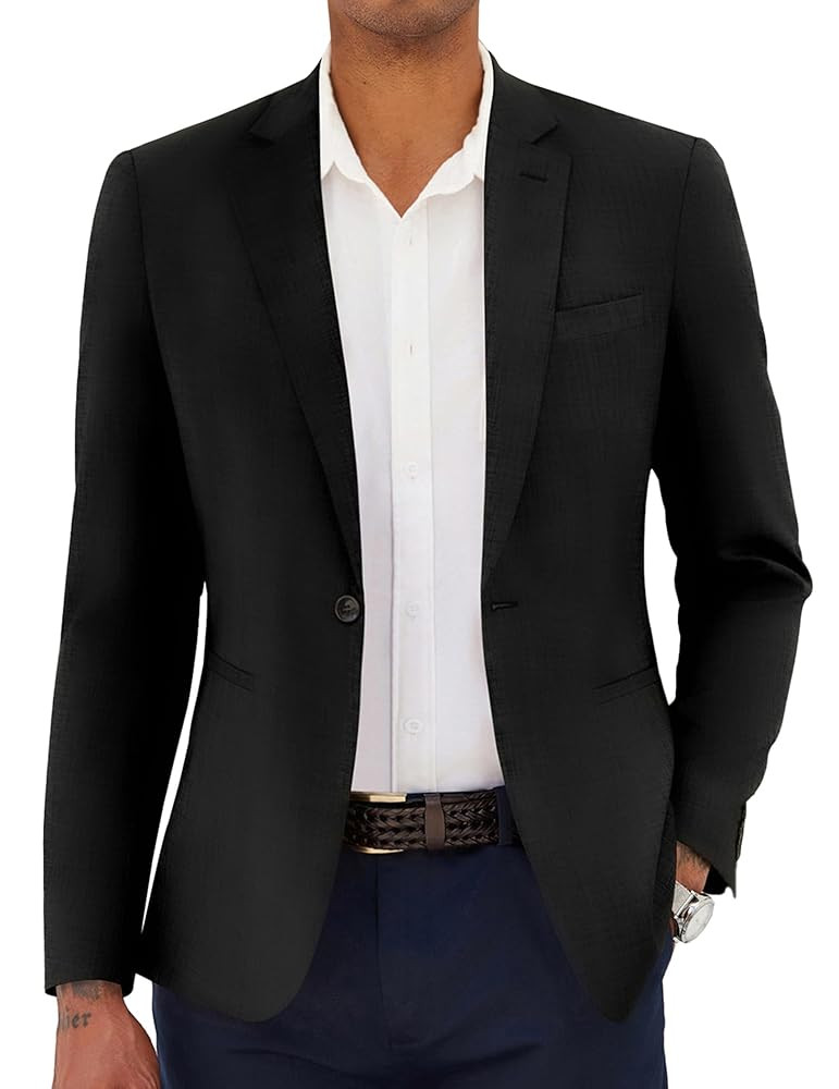 COOFANDY Men's Casual Blazer Slim Fit Lightweight Sport Coat One Button Suit Jacket | Amazon (US)