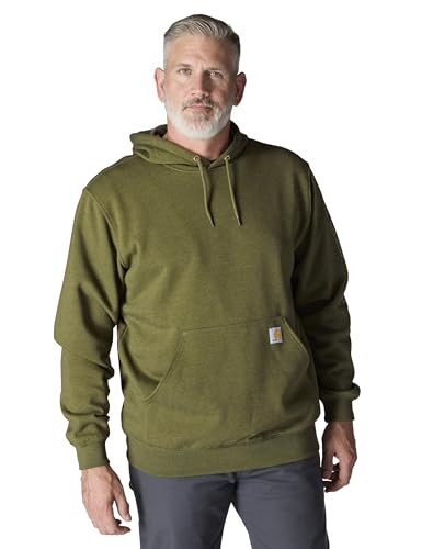 Carhartt Men's Loose Fit Midweight Logo Sleeve Graphic Sweatshirt, Dark Bronzed Green Heather, X-Large | Amazon (US)
