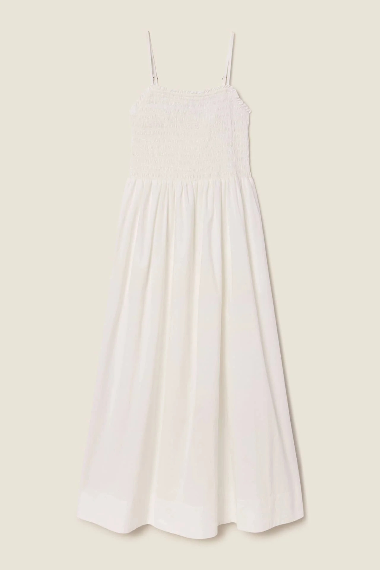Carmen Dress White Poplin | TROVATA
