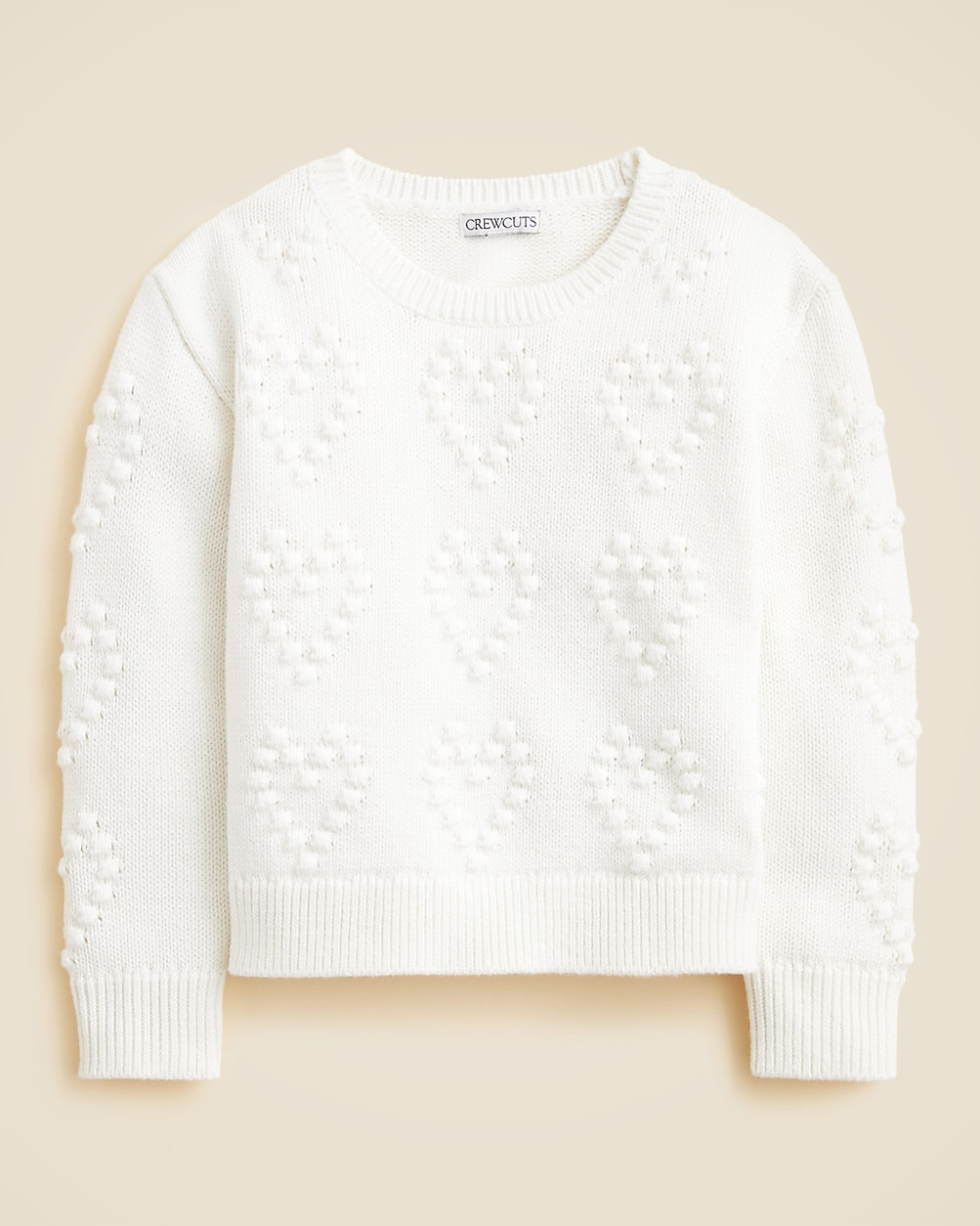 Girls' heart-bobble sweater | J. Crew US