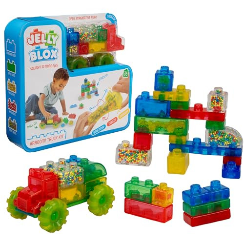 Goliath Jelly Blox Vrroom! Truck Kit | Includes 35 Blocks | Toddler & Preschool Building Blocks Kids Can Squeeze, Stretch, Squish | MESH ACCREDITED | Safety Tested Ouch-Free | Sensory Play Toy Ages 2+ | Amazon (US)