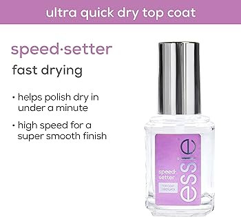 essie Nail Care, 8-Free Vegan, Speed Setter Top Coat, quick-dry nail polish, 0.46 fl oz | Amazon (US)