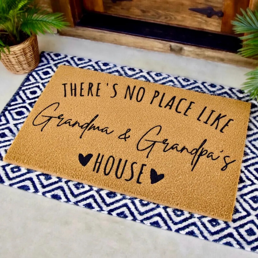 There's No Place Like Grandma and Grandpa's House, Grandparents Day Gift, Welcome Door Mat,home D... | Etsy (US)