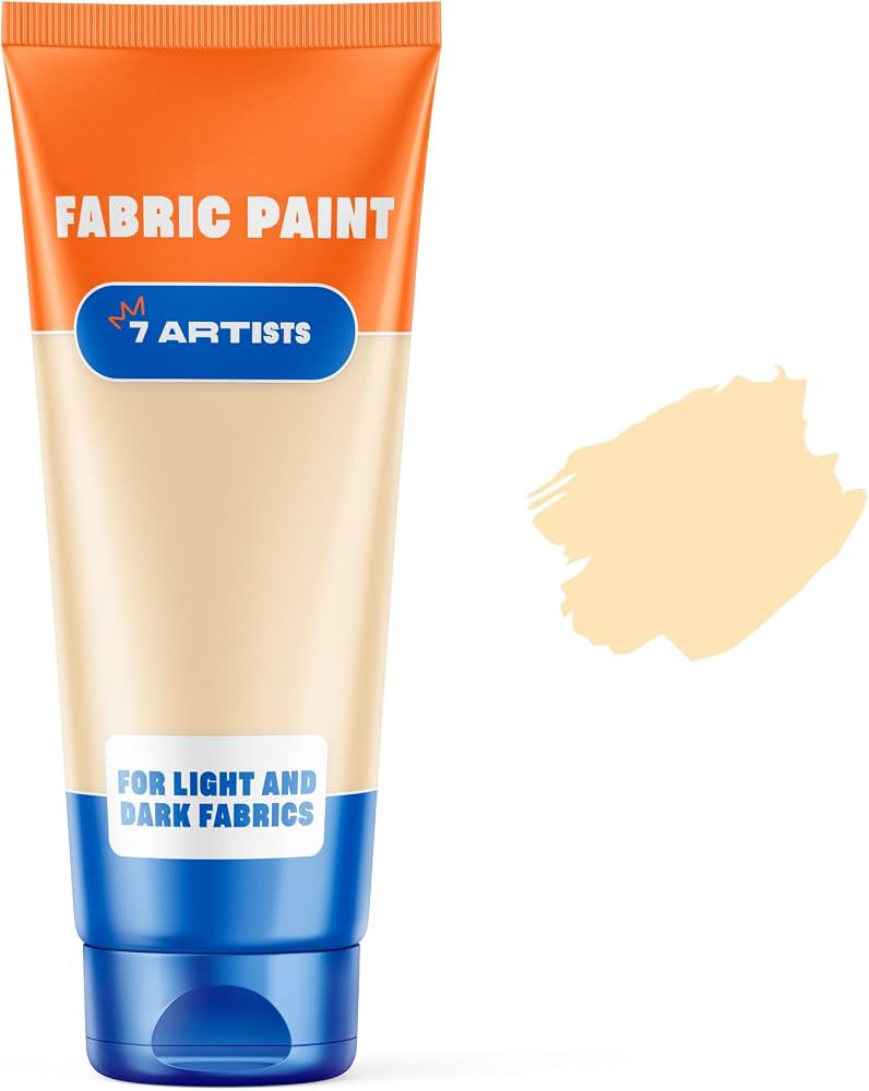 Cream White Fabric Paint 2 fl. oz \u2013 Permanent Fabric Paint White for Clothes | Textile Cloth... | Amazon (US)