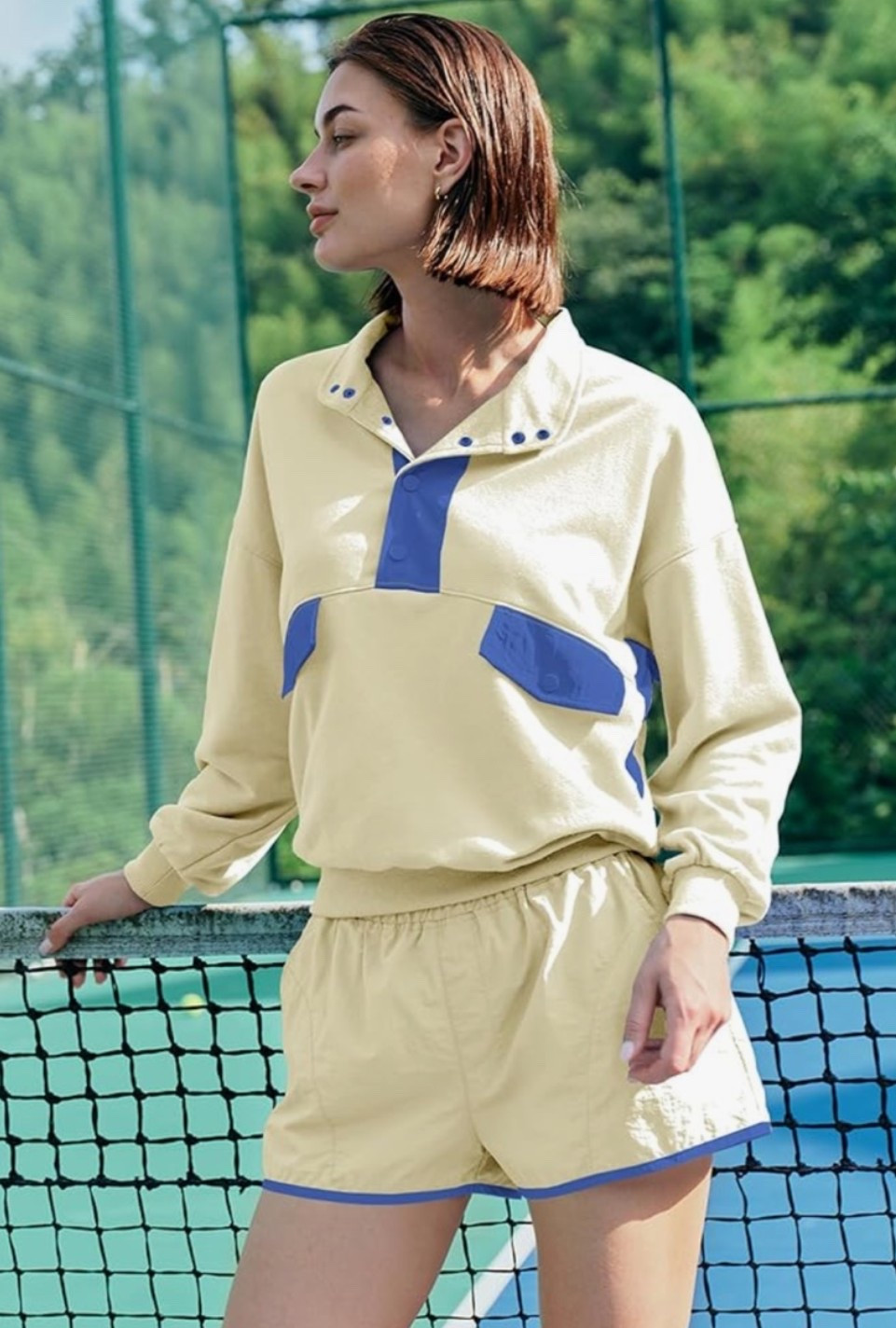 The cozy athleisure set you'll be reaching for all season long. ☀️ This matching sweatshirt and shorts set is perfect for morning walks, travel days, coffee runs, lounging at home, running errands, post-workout comfort, and casual summer evenings. Comfortable, relaxed, and effortlessly put together, it's one of those outfits that looks cute with minimal effort. 

The kind of set you'll throw on once and immediately want in every color. ✨

#LTKTravel #LTKActive #LTKfitnessgoals