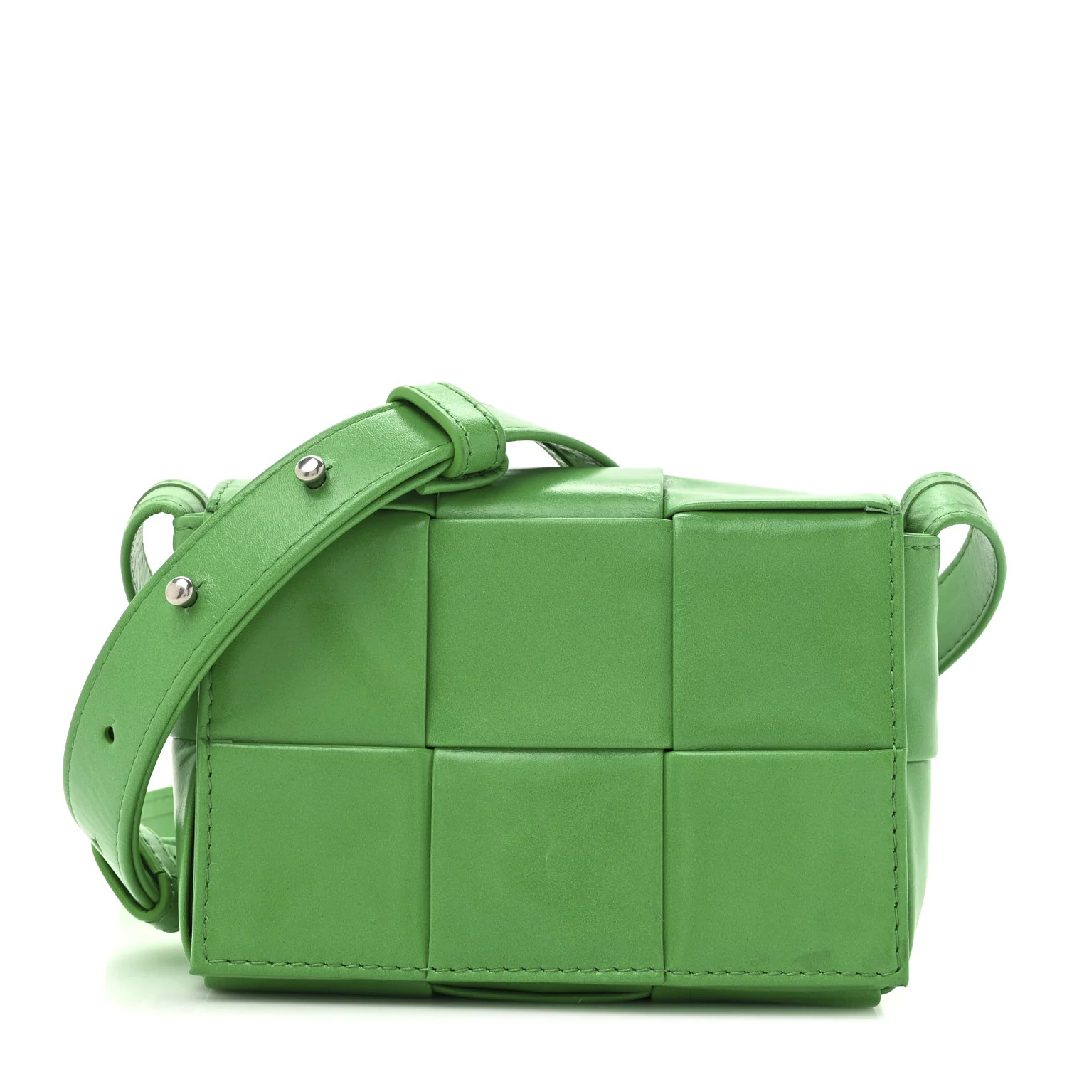 Paper Calfskin Maxi Intreccio Extra Mini Cassette Crossbody Bag Parakeet | FASHIONPHILE (US)