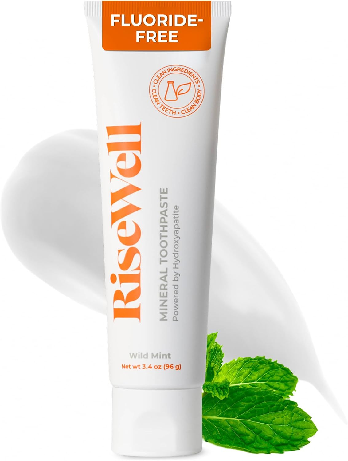 RiseWell Mineral Toothpaste - All Natural Toothpaste with Hydroxyapatite - Made in The USA, No Added Fluoride, SLS-Free - for a Stronger and Healthier Teeth, Wild Mint, 3.4 Oz | Amazon (US)
