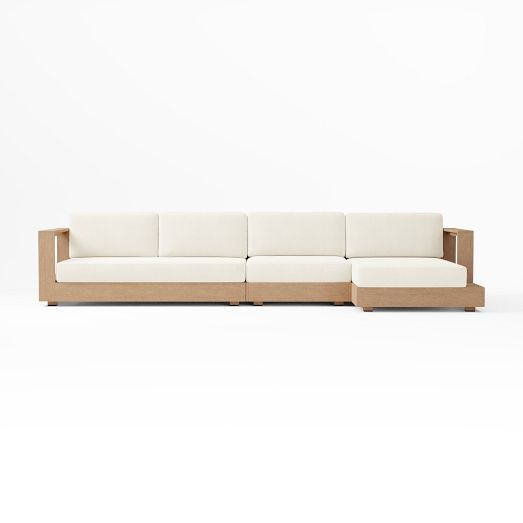 Telluride Outdoor 3-Piece Chaise Sectional Cushion Covers | West Elm (US)