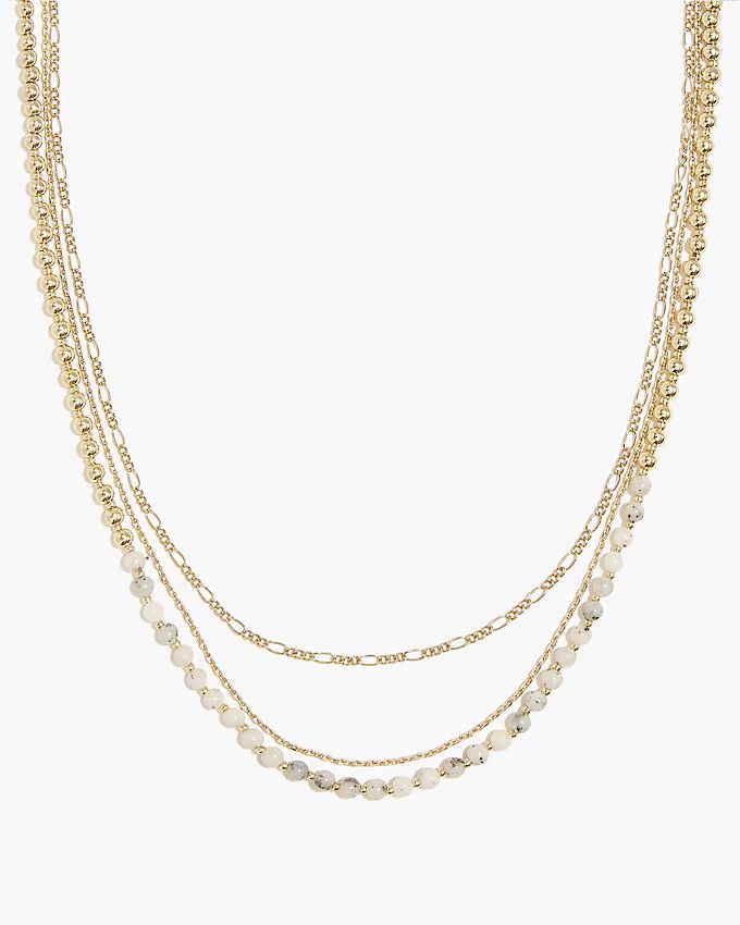 Beaded gold layering necklace | J.Crew Factory