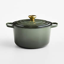 Le Creuset Signature 6.5-Qt. Thyme Enameled Cast Iron Deep Round Dutch Oven + Reviews | Crate & B... | Crate & Barrel