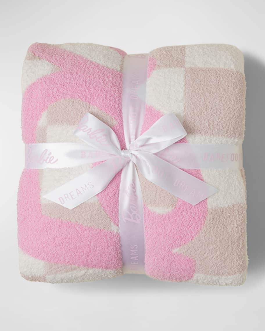 Barefoot Dreams CozyChic® Barbie Checkered Throw | Neiman Marcus