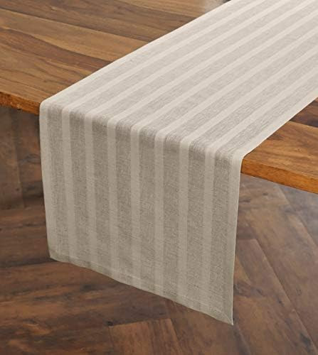 Solino Home Linen Table Runner Leon Natural – 14 x 108 Inch, Zoe – Linen Cotton Natural Fabri... | Amazon (US)