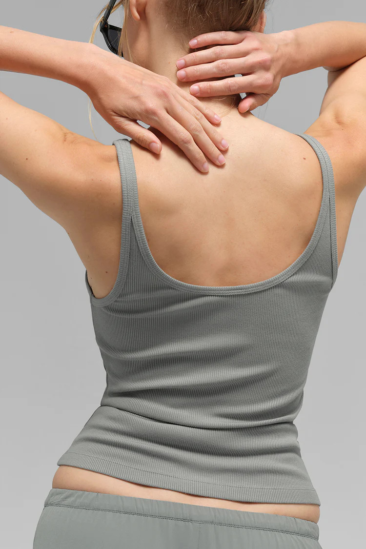 Ribbed Prosper Tank - White | Alo Yoga (US)