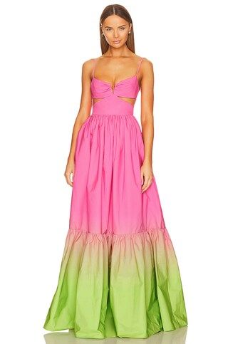 SAU LEE Nova Gown in Pink Chartreuse Ombre from Revolve.com | Revolve Clothing (Global)