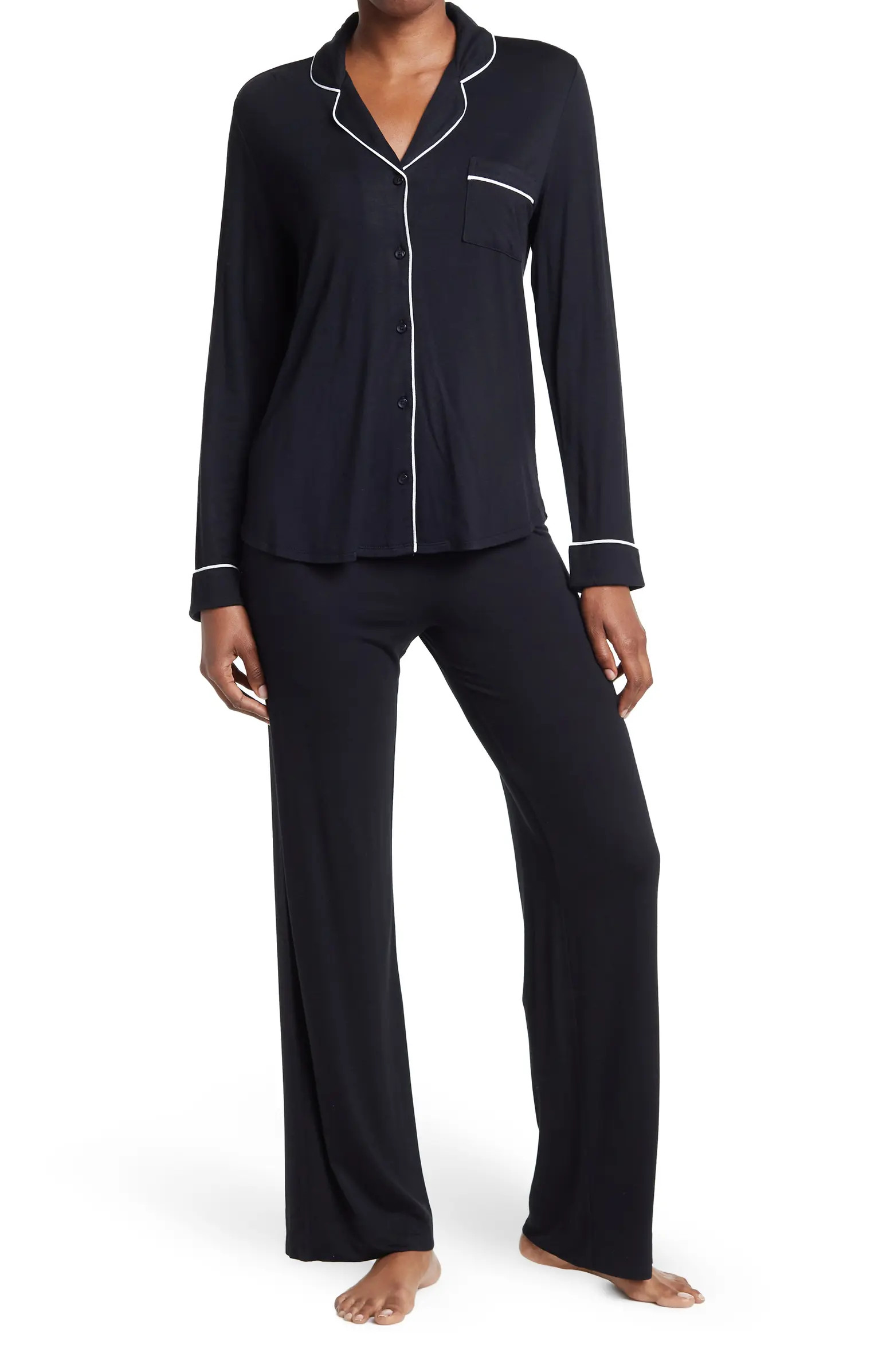 Tranquility Long Sleeve Shirt & Pants Two-Piece Pajama Set | Nordstrom Rack