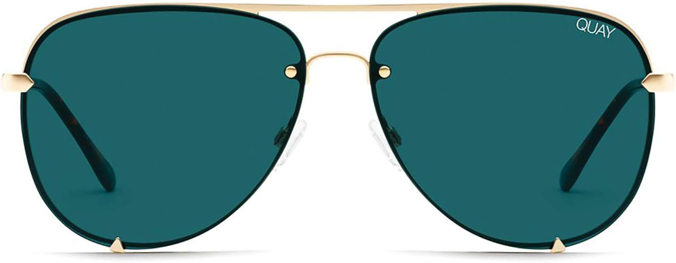 Quay Australia x Desi Perkins Women's High Key Rimless Aviator Sunglasses | Amazon (US)