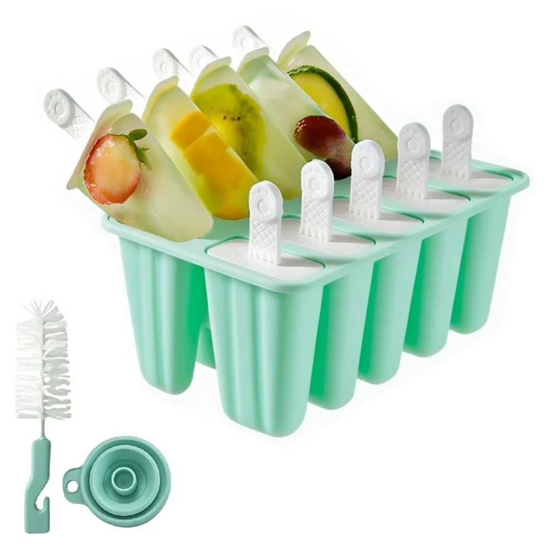 SUSWIM Popsicle Molds 10 Pieces Silicone Ice Pop Molds Popsicle Mold Reusable Easy Release Ice Po... | Walmart (US)