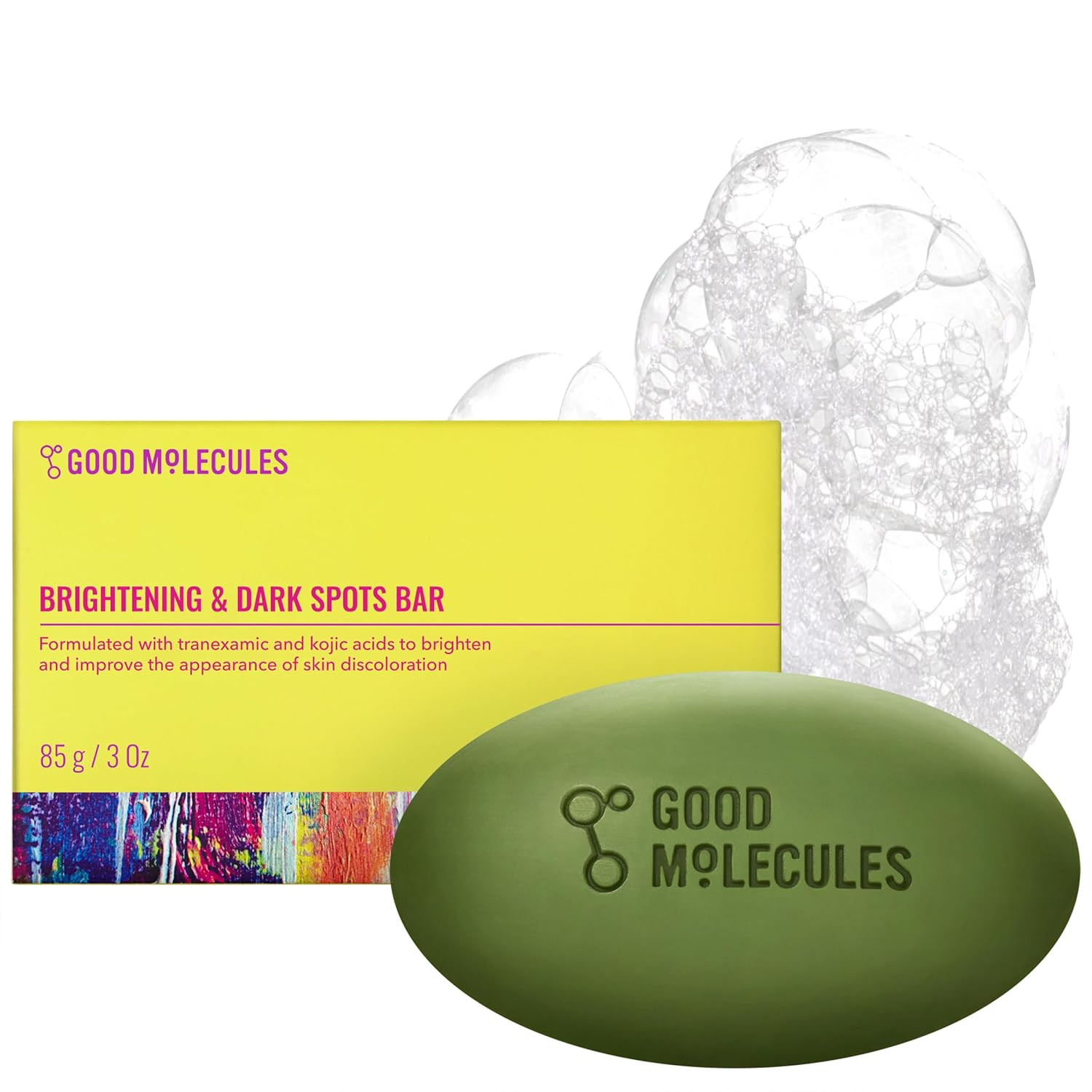 Good Molecules Brightening & Dark Spots Bar - Soap Free Face and Body Bar - Tranexamic, Kojic Acids and Niacinamide to Target Dark Spots - Skin Care | Amazon (US)