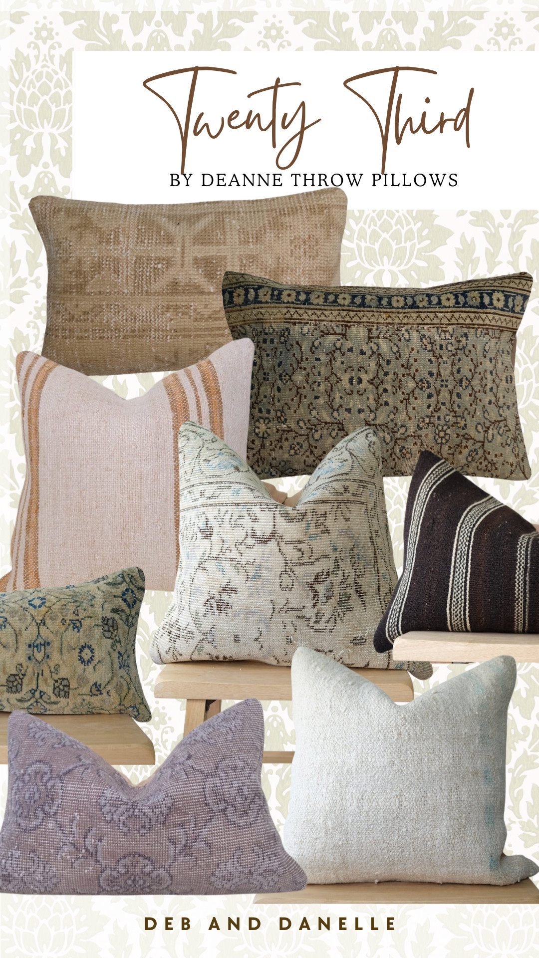 Fourth of July Sale: get 20% off these vintage-style throw pillows from Twenty Third by Deanne. A lot of their patterns match our vintage Turkish area rugs.  

 #LTKSeasonal #LTKHome