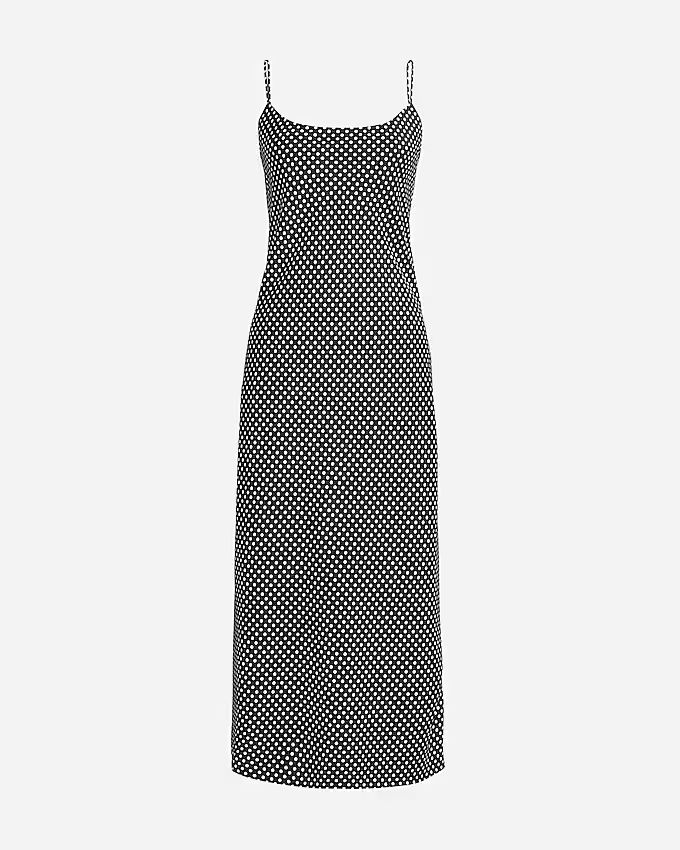 Gwyneth luster charmeuse slip dress in tiny dot print | J.Crew US