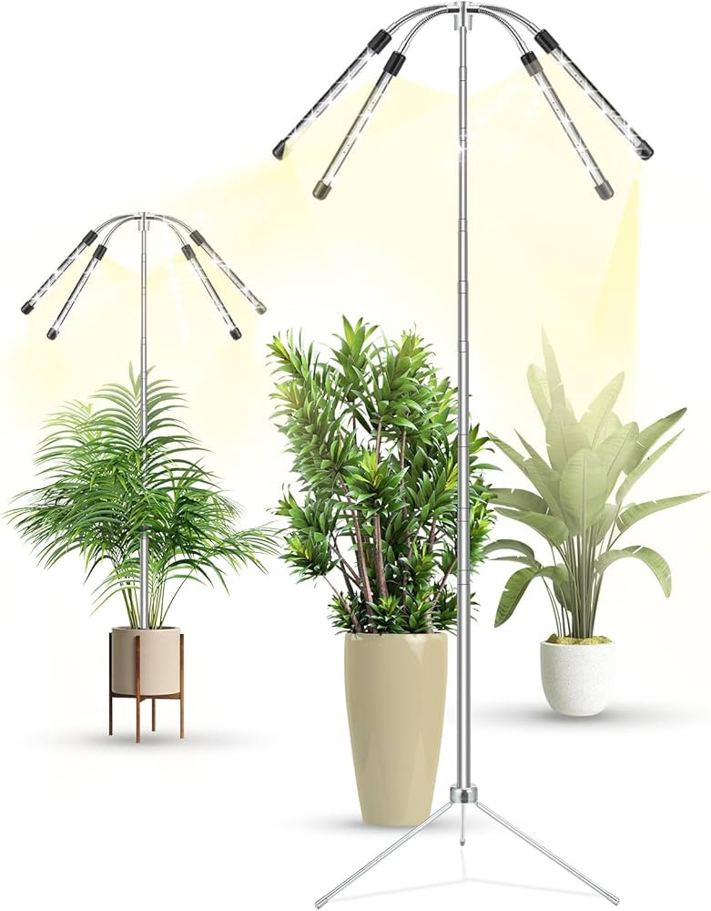 Grow Lights for Indoor Plants Full Spectrum with Detachable Tripod Stand, 10-55 Inches Height Adj... | Amazon (US)