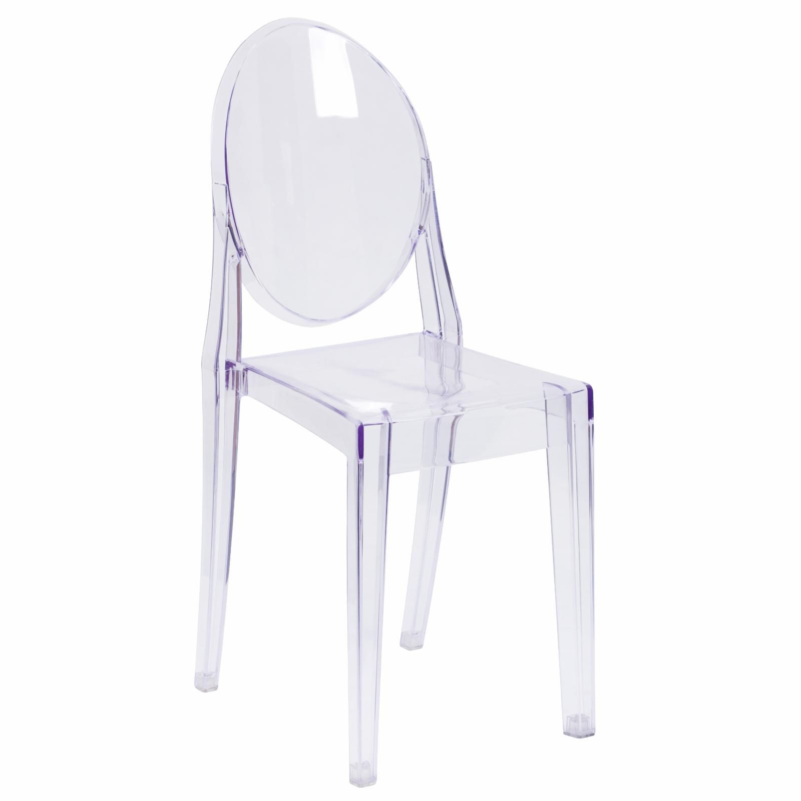 Flash Furniture Transparent Crystal Ghost Side Chair | Hayneedle