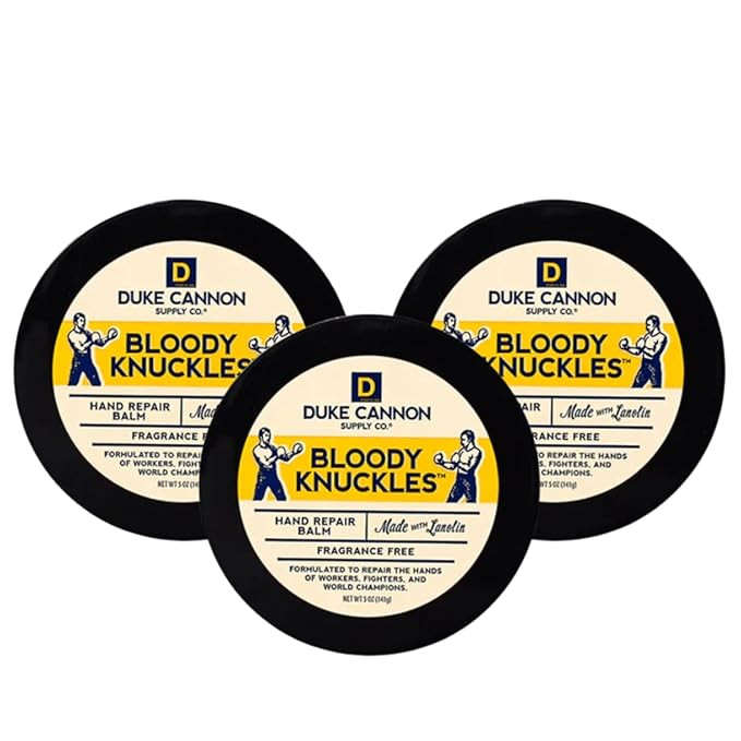 Duke Cannon Supply Co. Bloody Knuckles Hand Repair Balm 3-Pack – 5 oz Unscented Hand Cream for ... | Amazon (US)