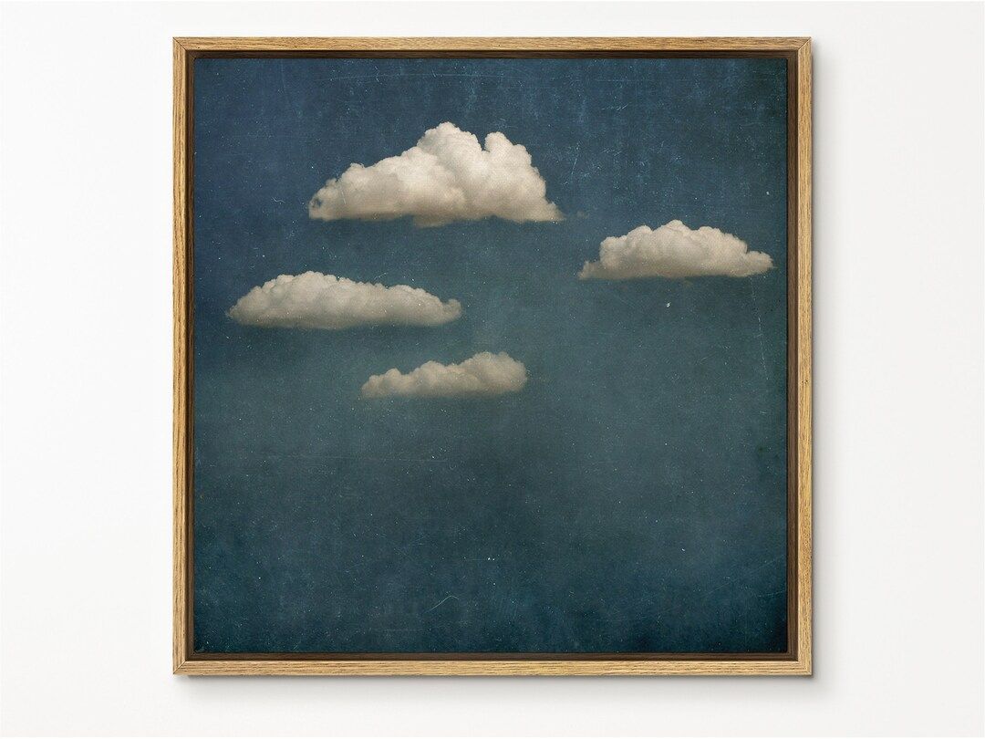 SouthandArt Vintage Clouds Wall Art | Framed Canvas Print | Etsy (US)