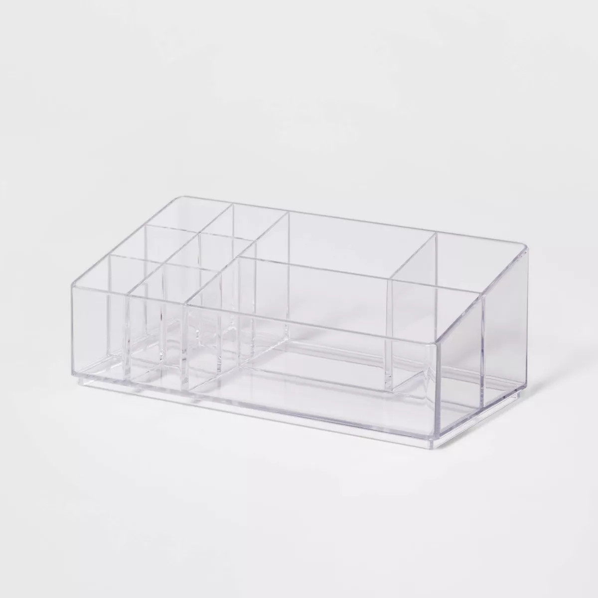 Bathroom Plastic 9 Slot Mixed Cosmetic Organizer Clear - Brightroom™: Makeup & Vanity Organizer... | Target