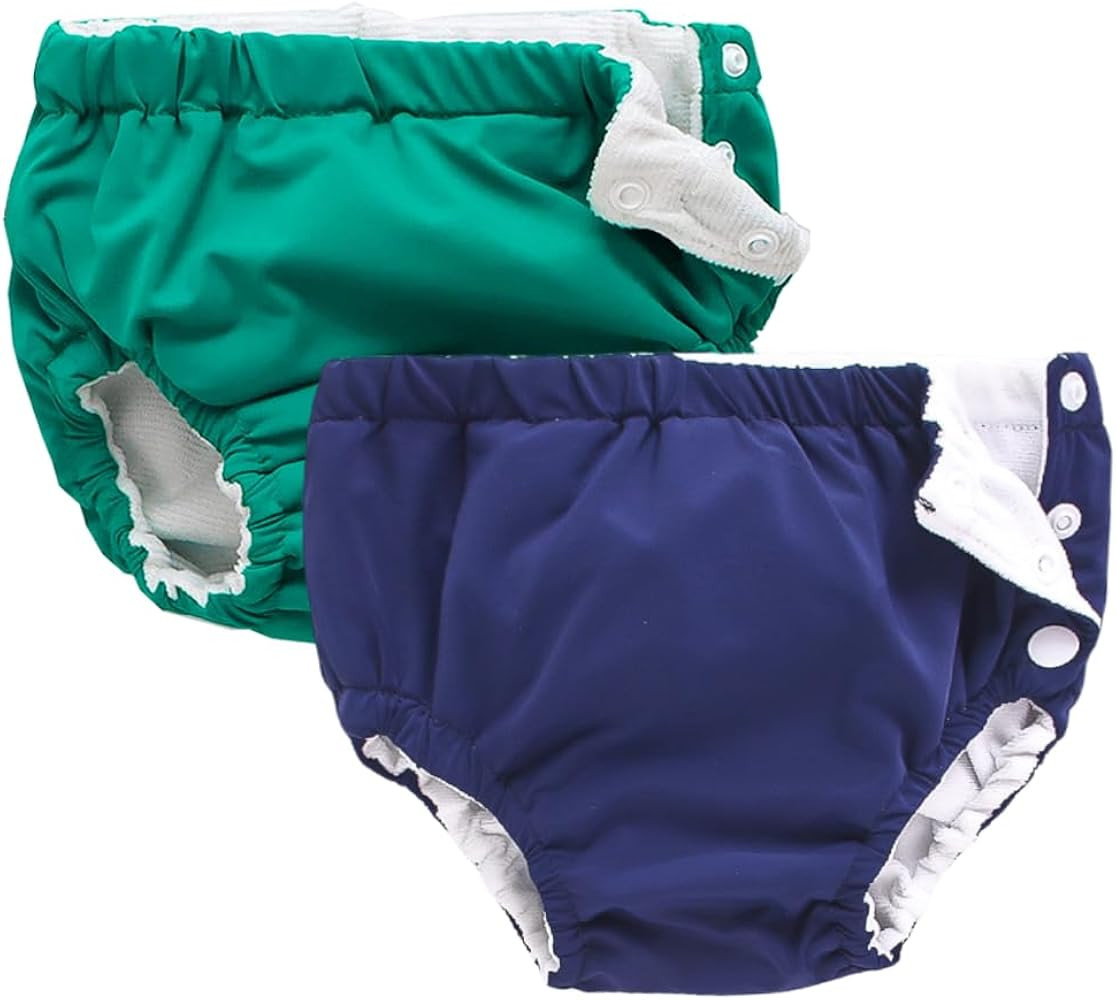 IIjnUhb Swim Diapers Baby Reusable 2 Pack,Washable Pants for 0-3 Years Boys Girls Swimming Lesson... | Amazon (US)