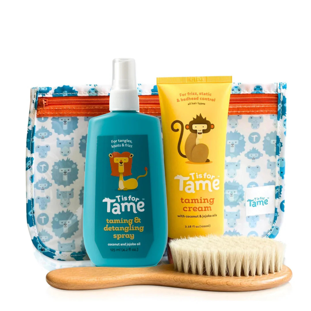 Baby Hair Care Starter Kit With Wood Brush - T is for Tame | T is for Tame