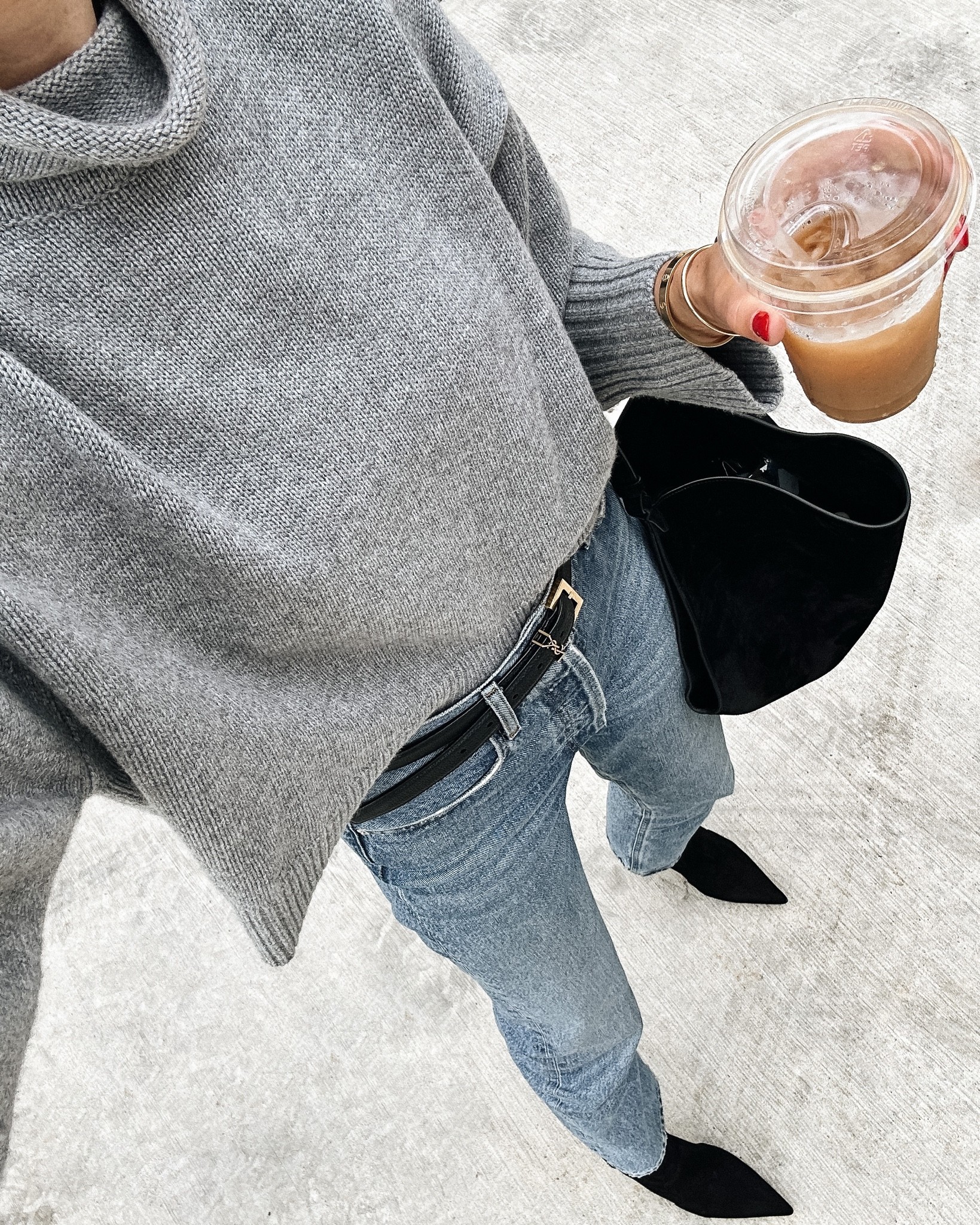 Fashion Jackson wearing grey turtleneck sweater, denim jeans, black booties, YSL belt #fashionjackson #falloutfit #boots #booties

#LTKstyletip #LTKSeasonal #LTKshoecrush