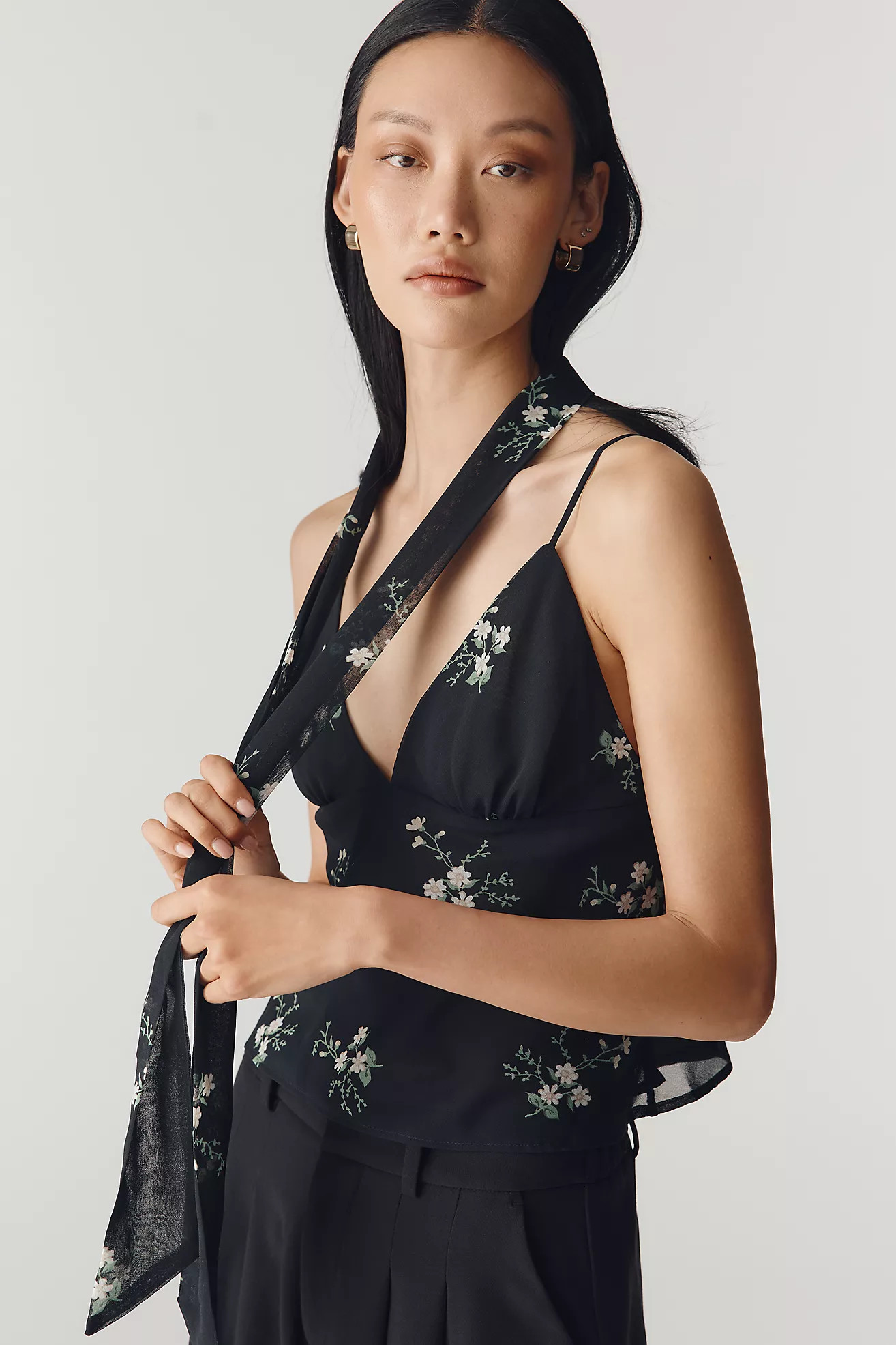 Maeve Clara Chiffon Scarf Tank | Anthropologie (US)