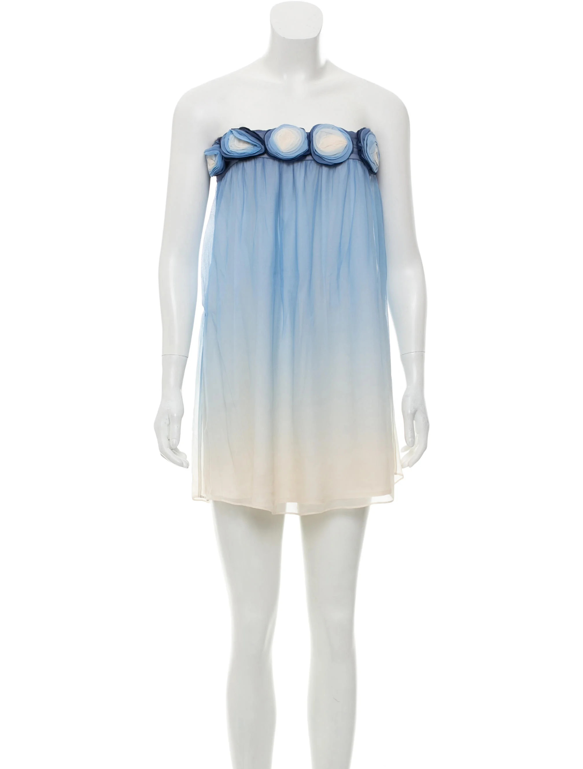 Alice + Olivia Rosette Tube Dress w/ Tags - Blue Dresses, Clothing - WAO81721 | The RealReal | The RealReal