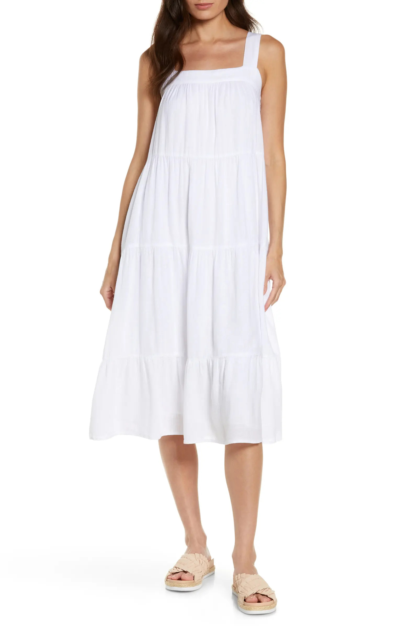 Rails Amaya Sleeveless Tiered Linen Blend Dress | Nordstrom | Nordstrom