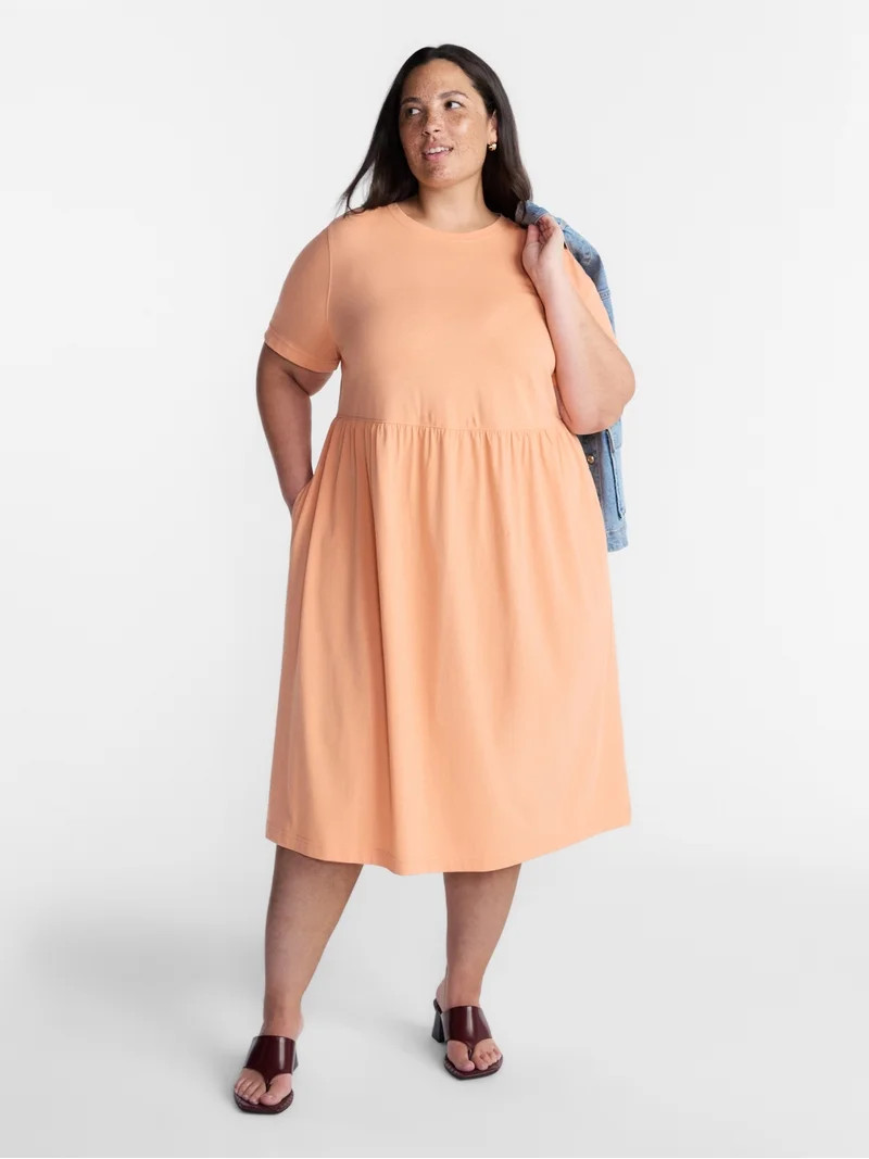 Terra & Sky Women\u2019s Plus Babydoll Dress, Sizes 0X-5X | Walmart (US)