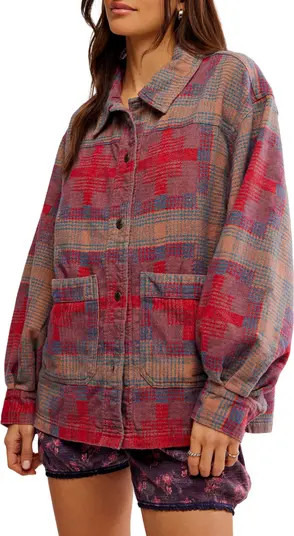 Free People Keep It Cozy Plaid Cotton Flannel Overshirt | Nordstrom | Nordstrom