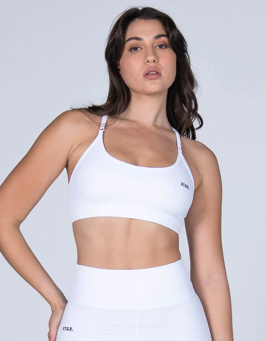 STAX. BB Strappy Crop - White | STAX.