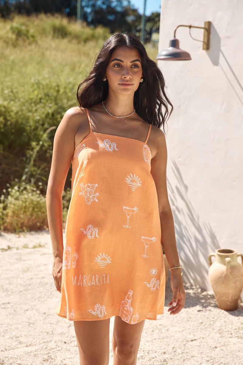 Cancun Chaos Mini Dress Orange | Fortunate One
