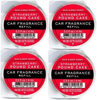 Bath and Body Works 4 Pack Strawberry Poundcake Scentportable Car Fragrance Refill Oz. | Amazon (US)